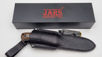 Bushcraft Beaver SE Reini Rossmann Micarta Outdoor Jagd Bushcraft Messer Orange/Black  Leather