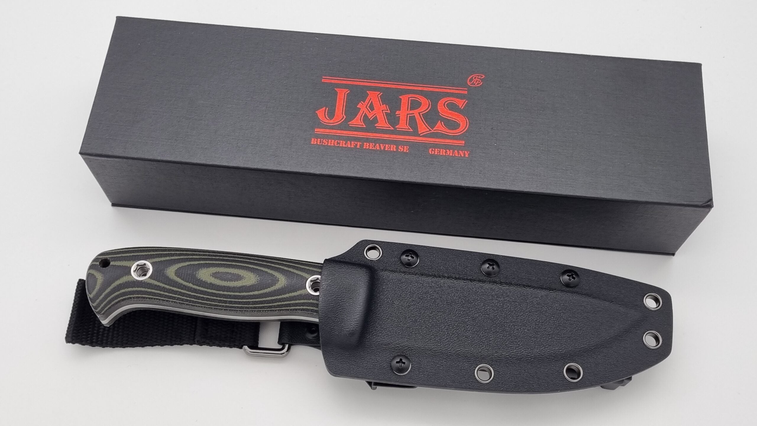 Bushcraft Beaver SE Reini Rossmann Micarta Outdoor Jagd Bushcraft Messer Green/Black  Kydex
