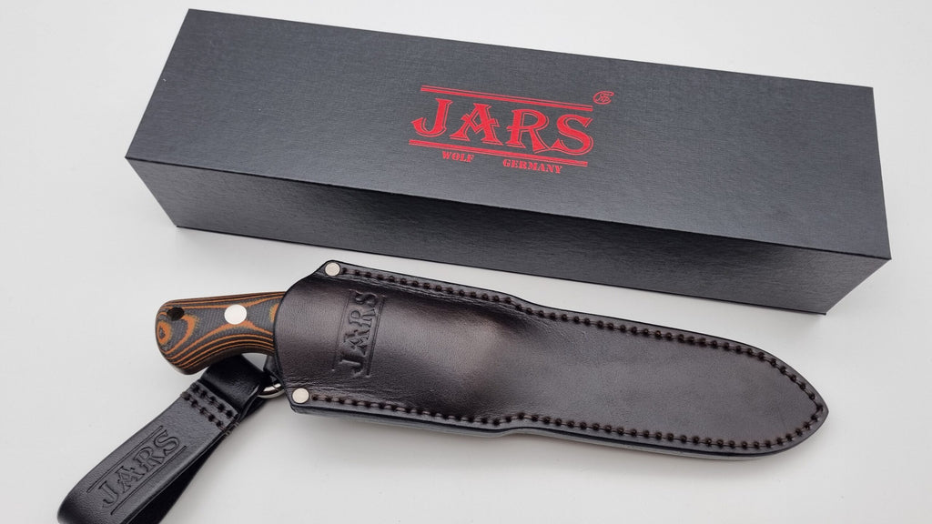 Wolf JARS Messer Outdoor Jagd Messer Orange/Black Micarta