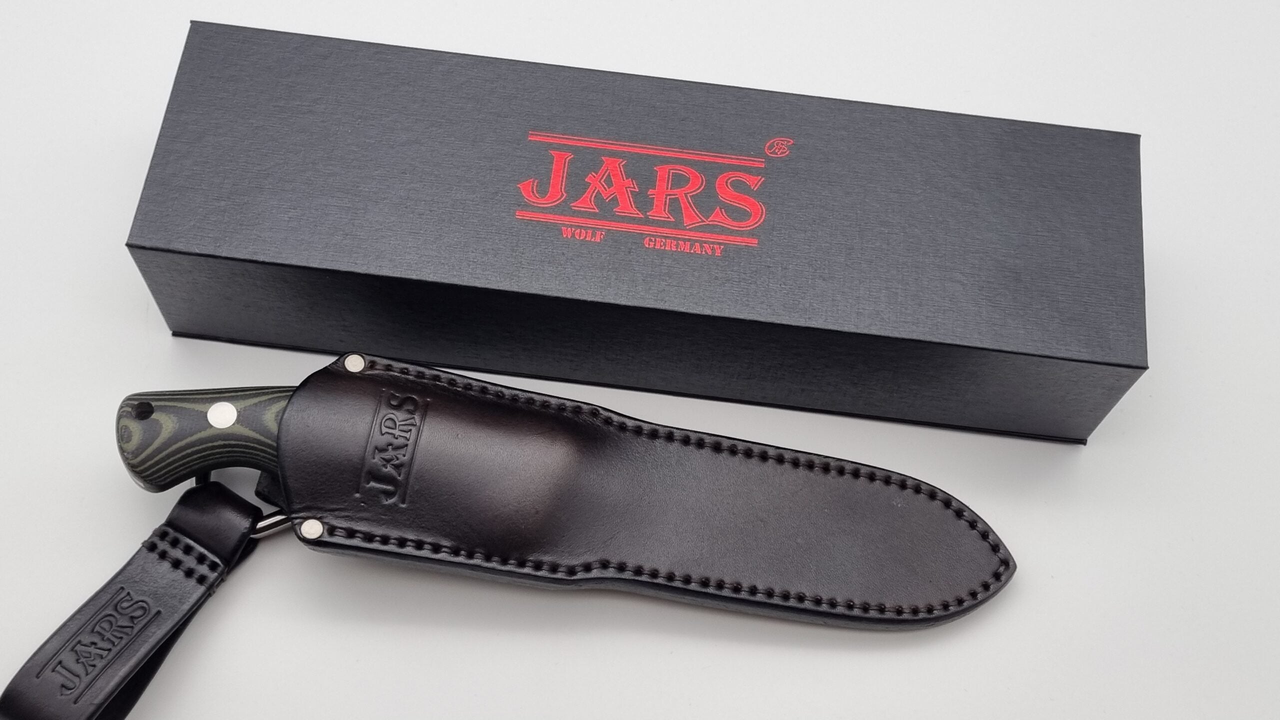 Wolf JARS Messer Outdoor Jagd Messer Green/Black Micarta