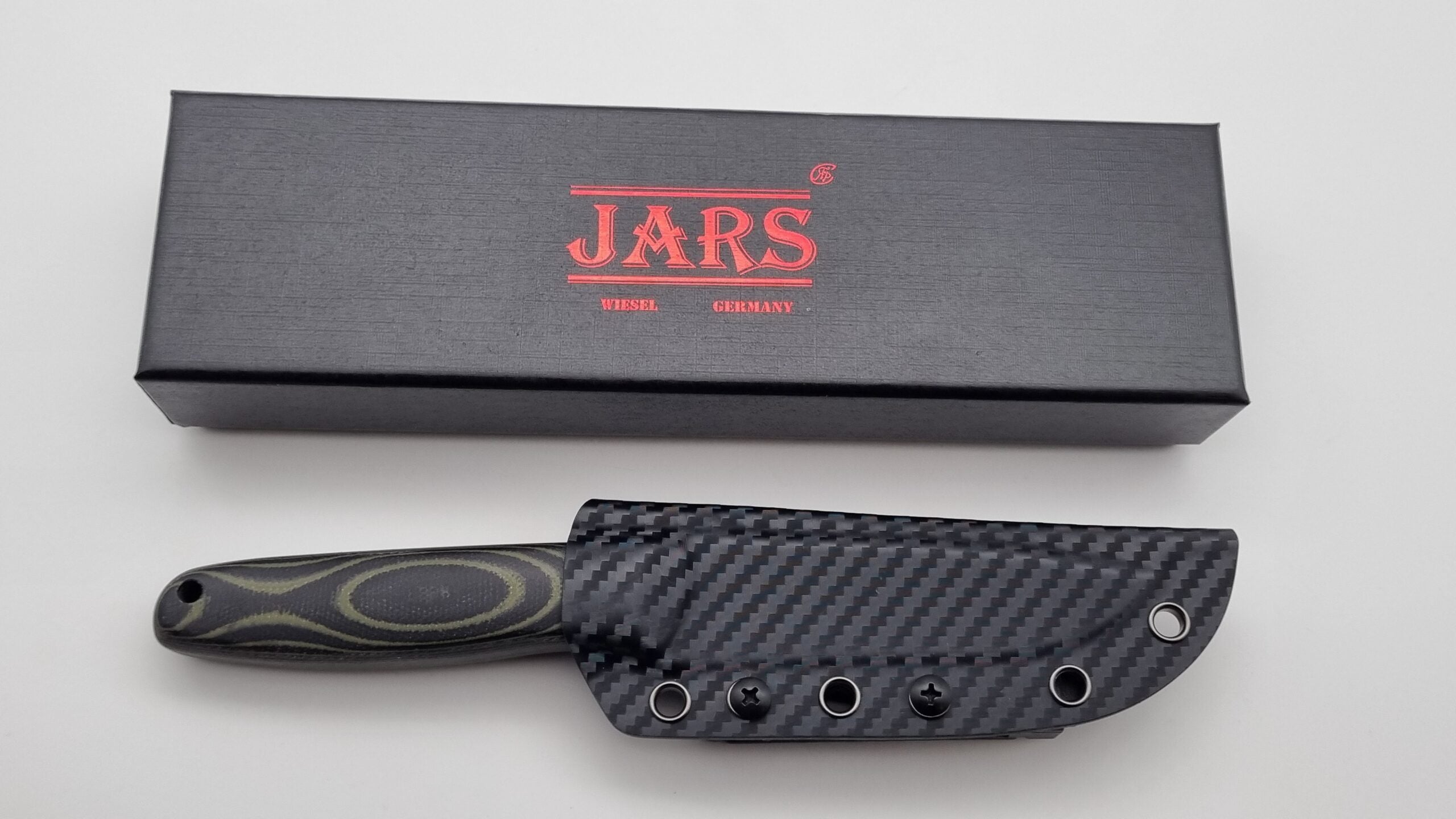Wiesel 2.0 JARS Messer Outdoor Jagd Messer Micarta Green/Black