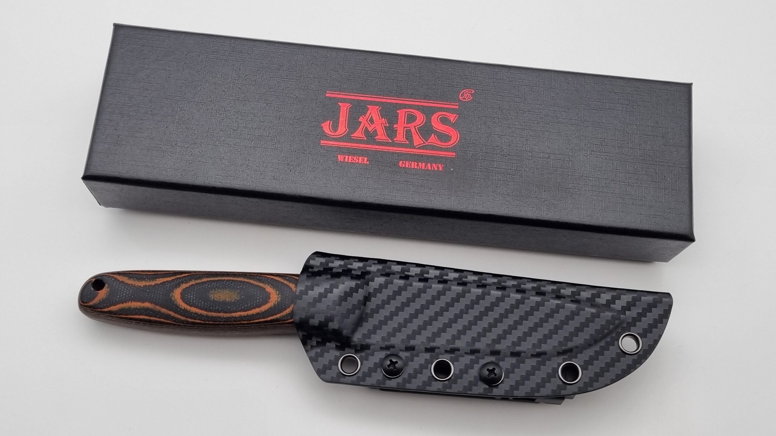 Wiesel 2.0 JARS Messer Outdoor Jagd Messer Micarta Orange/Black