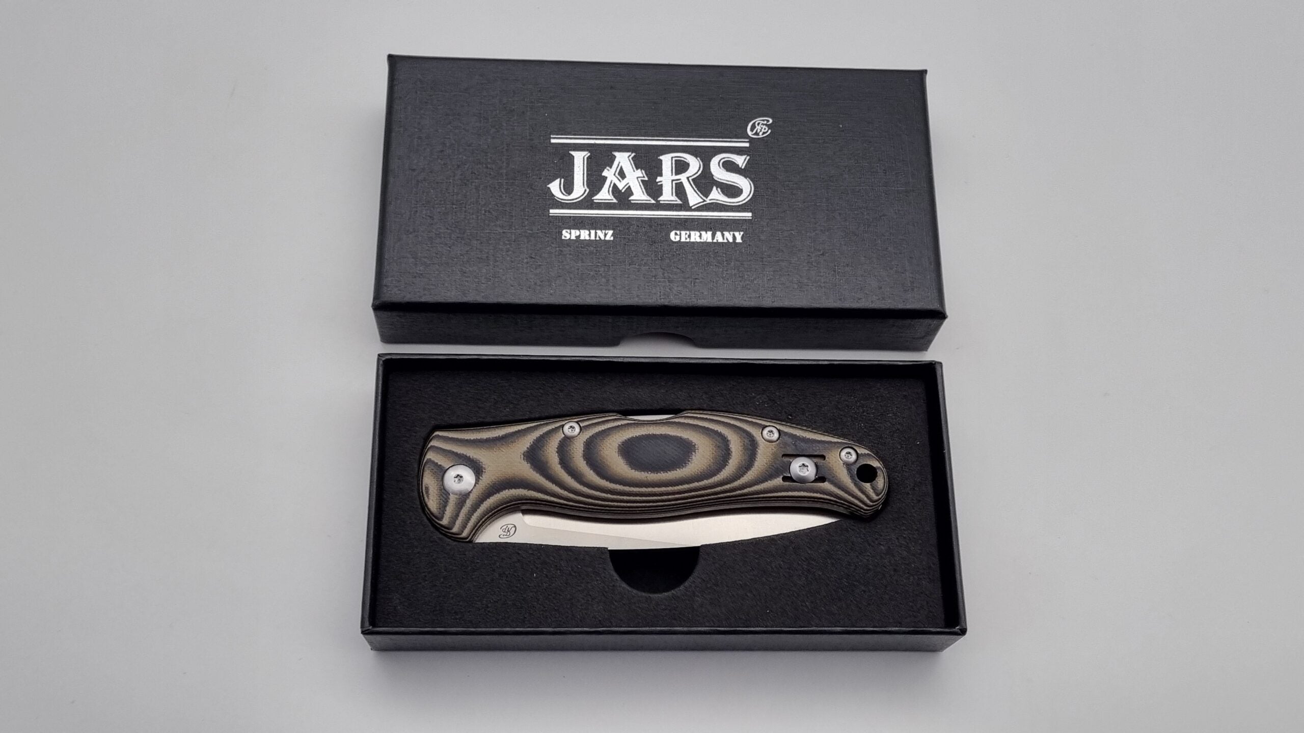 Sprinz JARS Klappmesser zwei Hand EDC Beige G10
