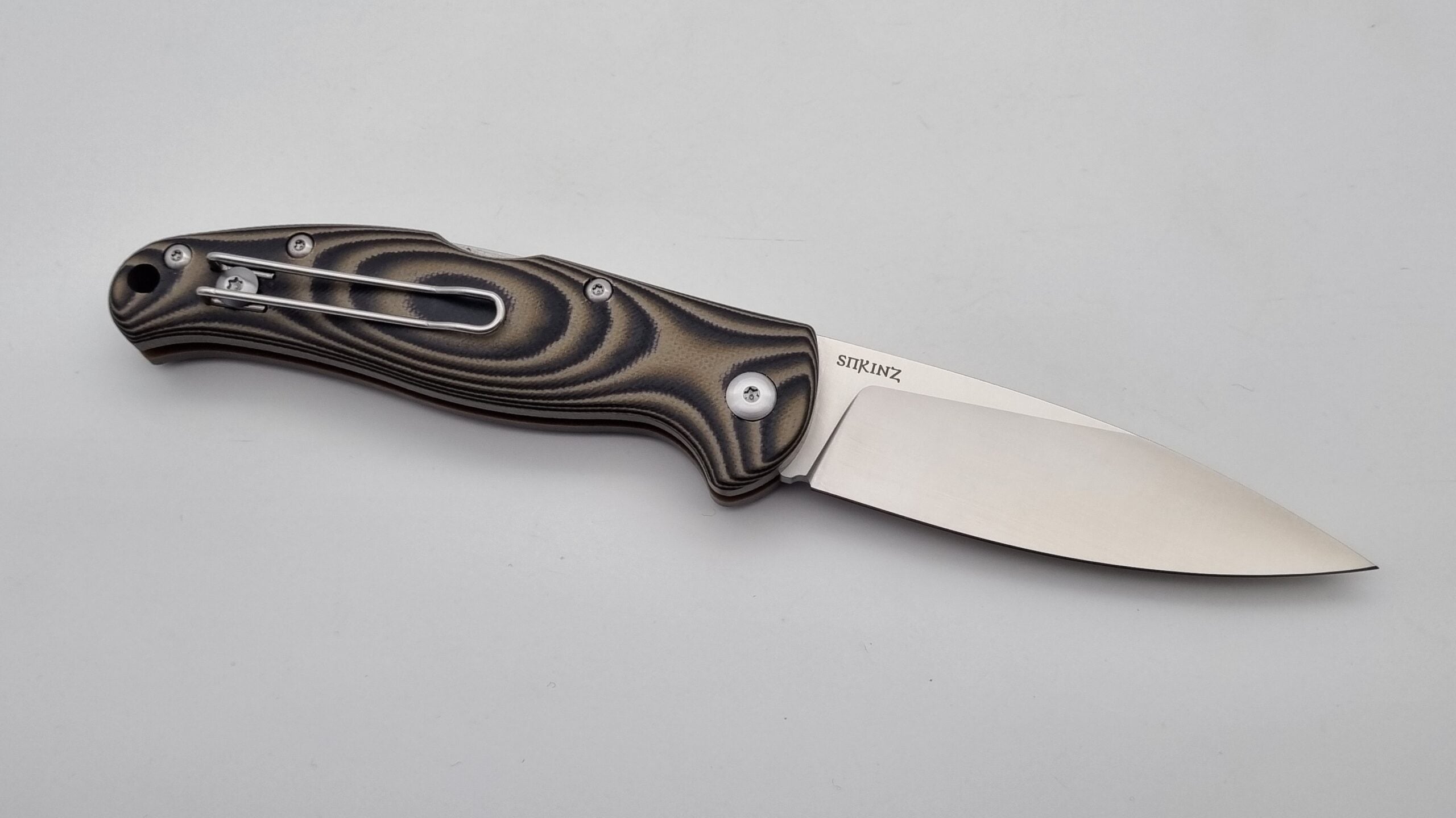 Sprinz JARS Klappmesser zwei Hand EDC Beige G10