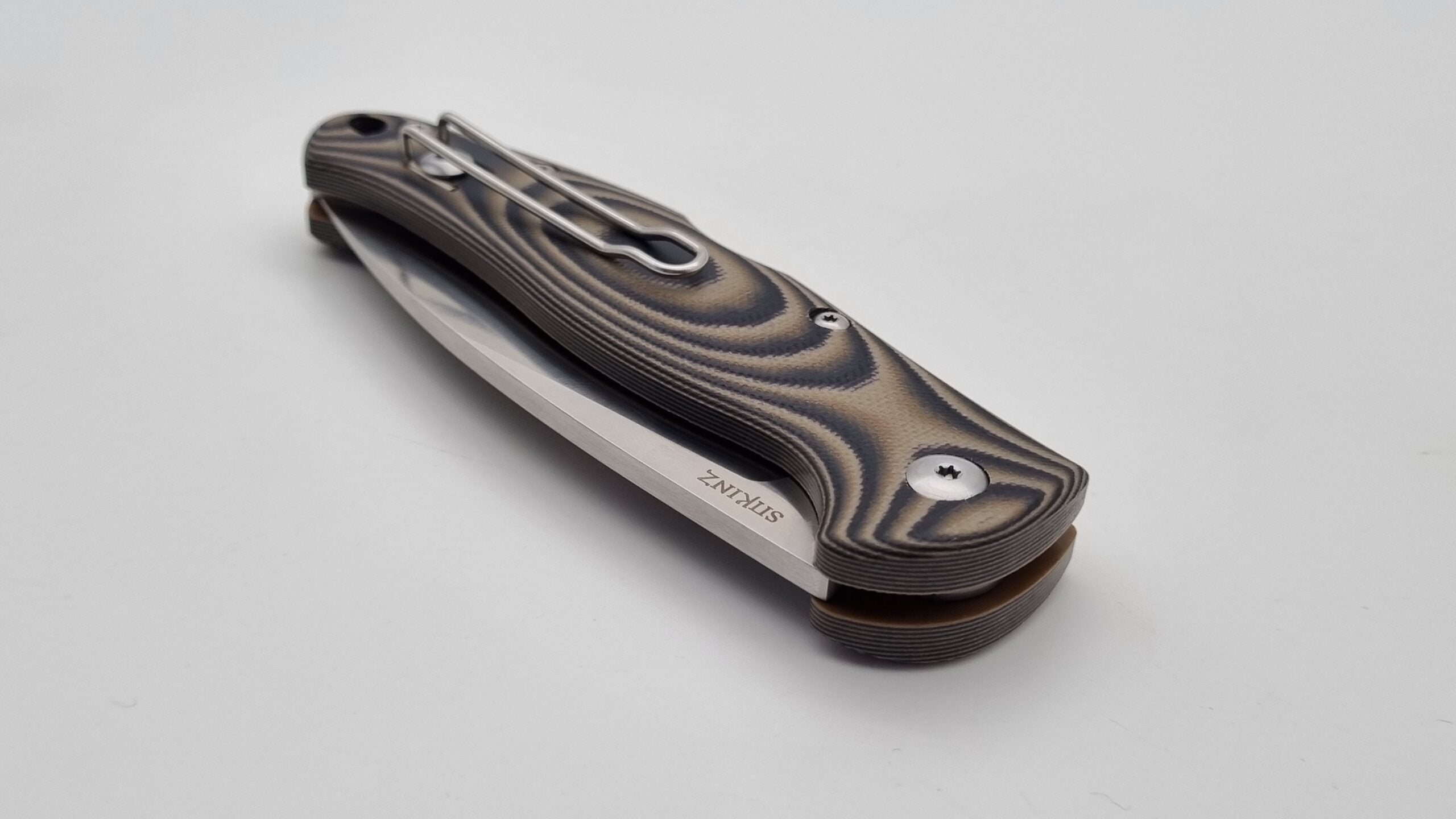 Sprinz JARS Klappmesser zwei Hand EDC Beige G10