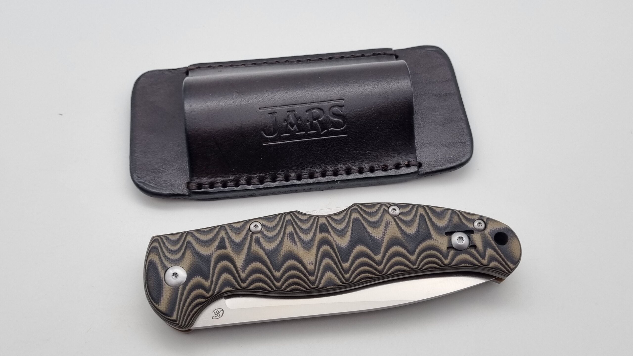 Falke JARS Klappmesser Bushcraft Outdoor Jagd Messer G10 Beige G10