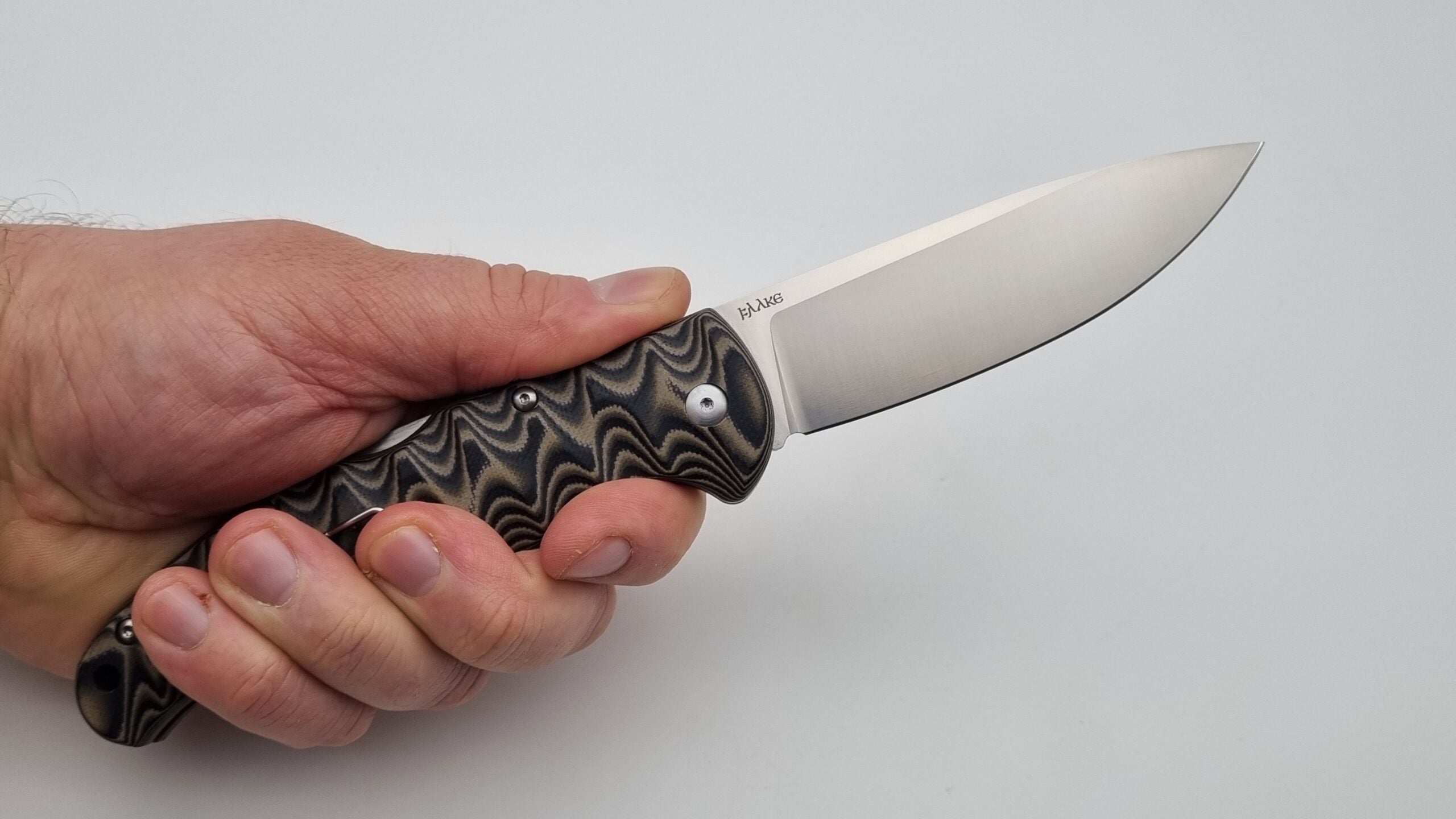 Falke JARS Klappmesser Bushcraft Outdoor Jagd Messer G10 Beige G10