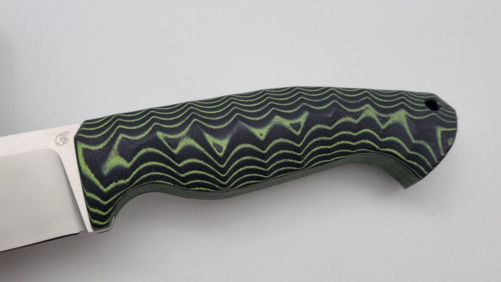 Leopard JARS Jagd Outdoor Messer Neon/Black Micarta Kydex