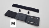 Universal Kydex Dangler-Adapter mit Cordura Gurtring und Klettstreifen Größe M