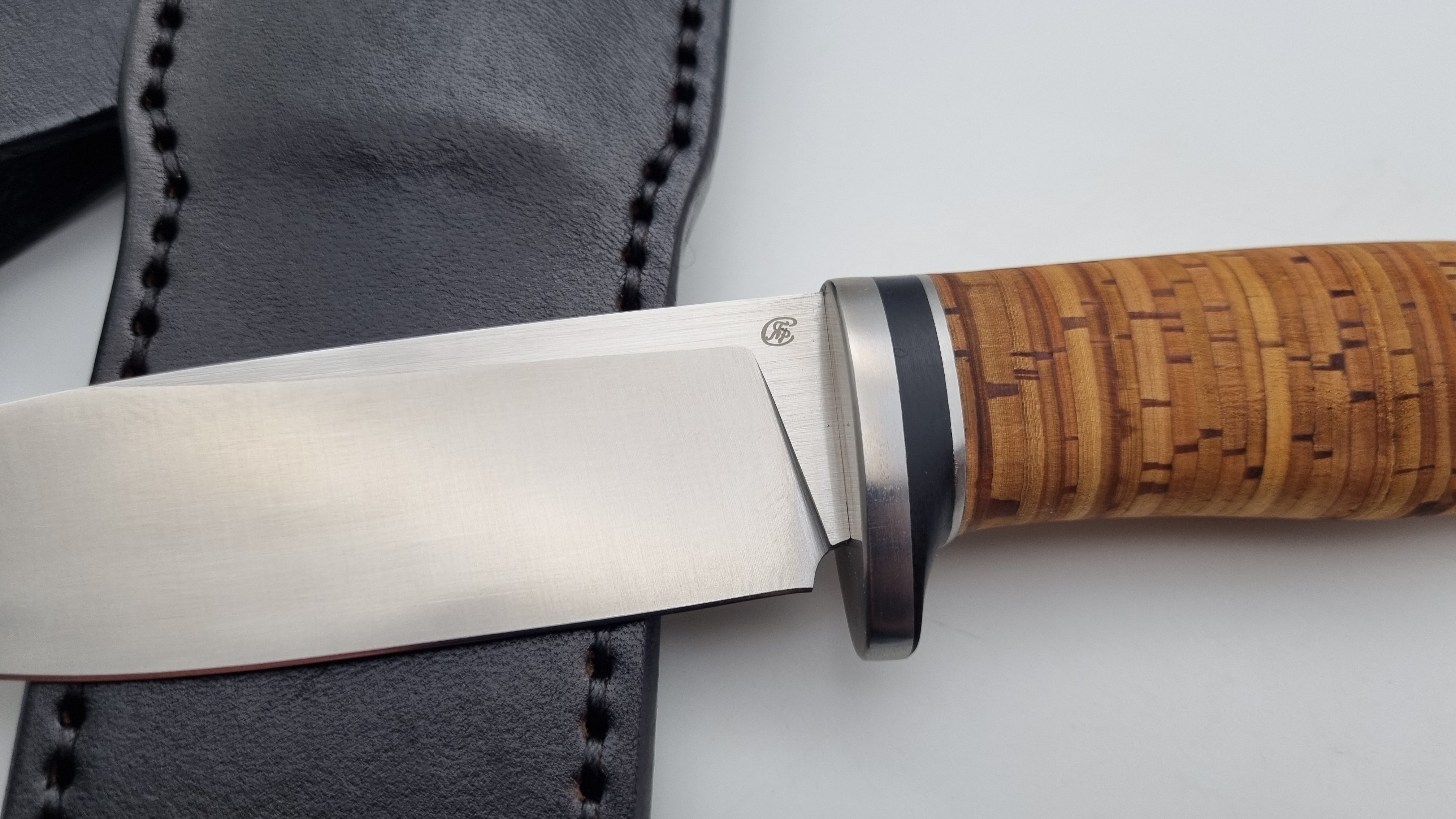 Luchs JARS Messer Birkenrinde / Titan Griff Jagd Outdoor Messer    "Black"