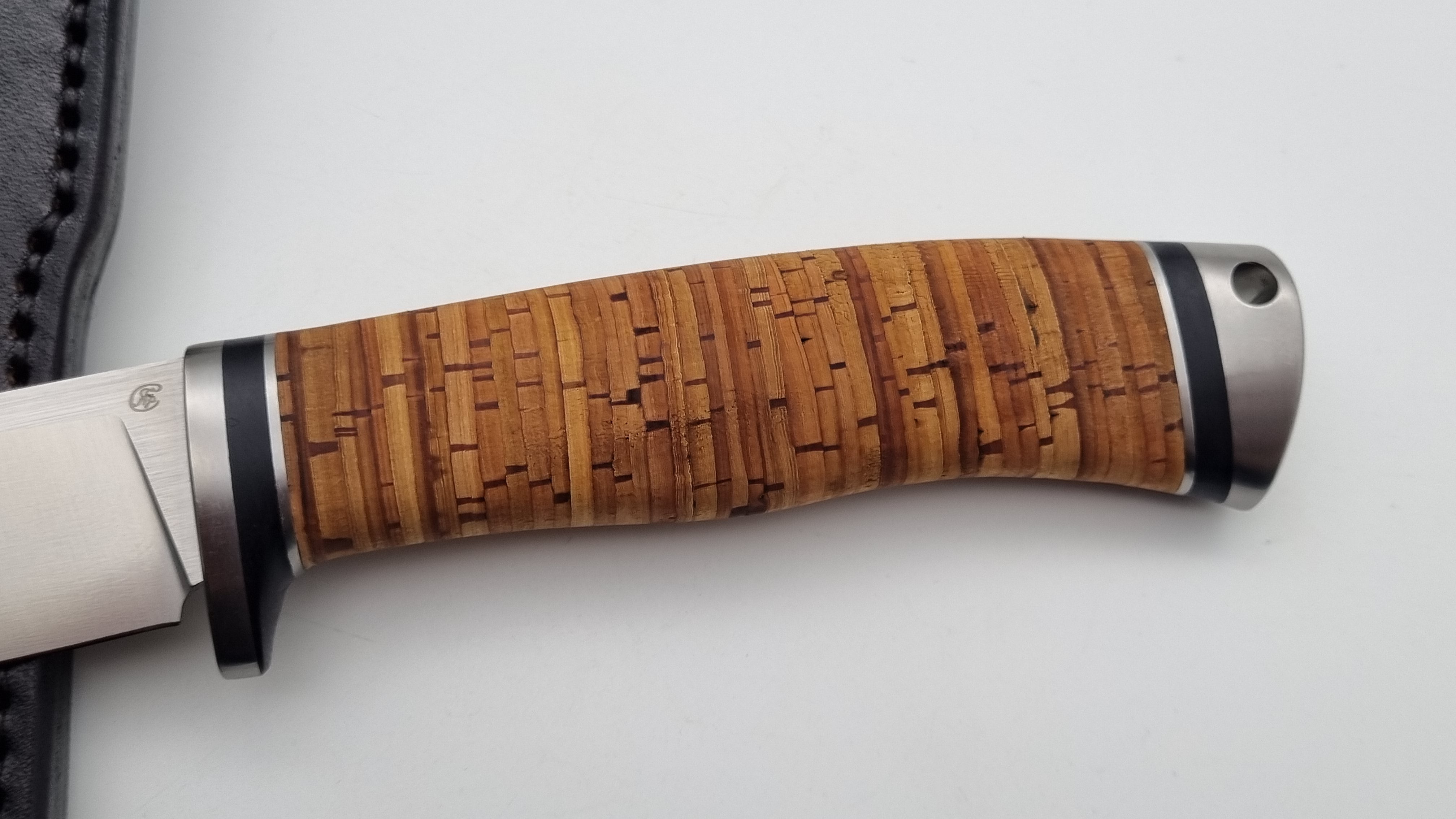 Luchs JARS Messer Birkenrinde / Titan Griff Jagd Outdoor Messer    "Black"