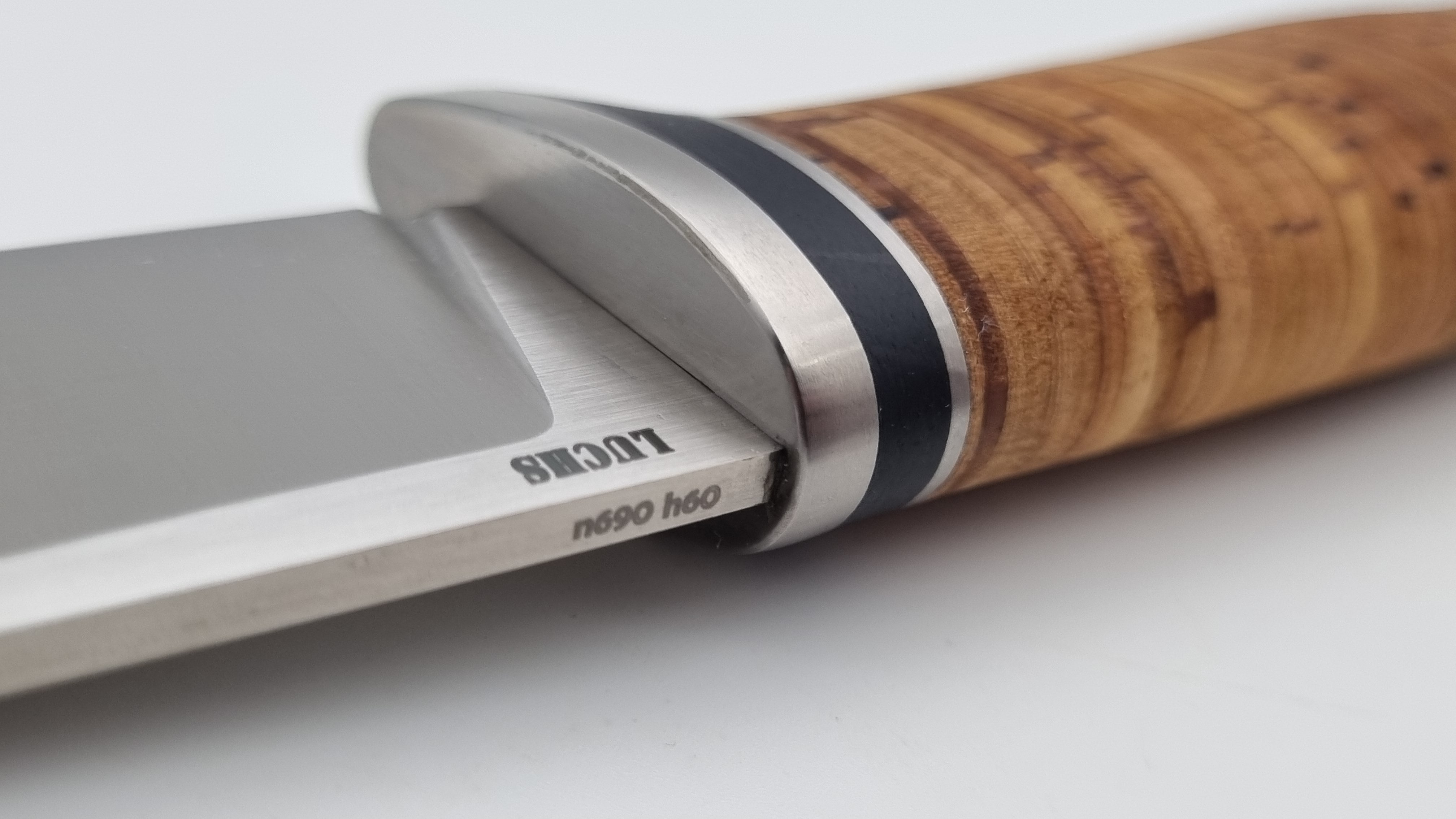 Luchs JARS Messer Birkenrinde / Titan Griff Jagd Outdoor Messer    "Black"