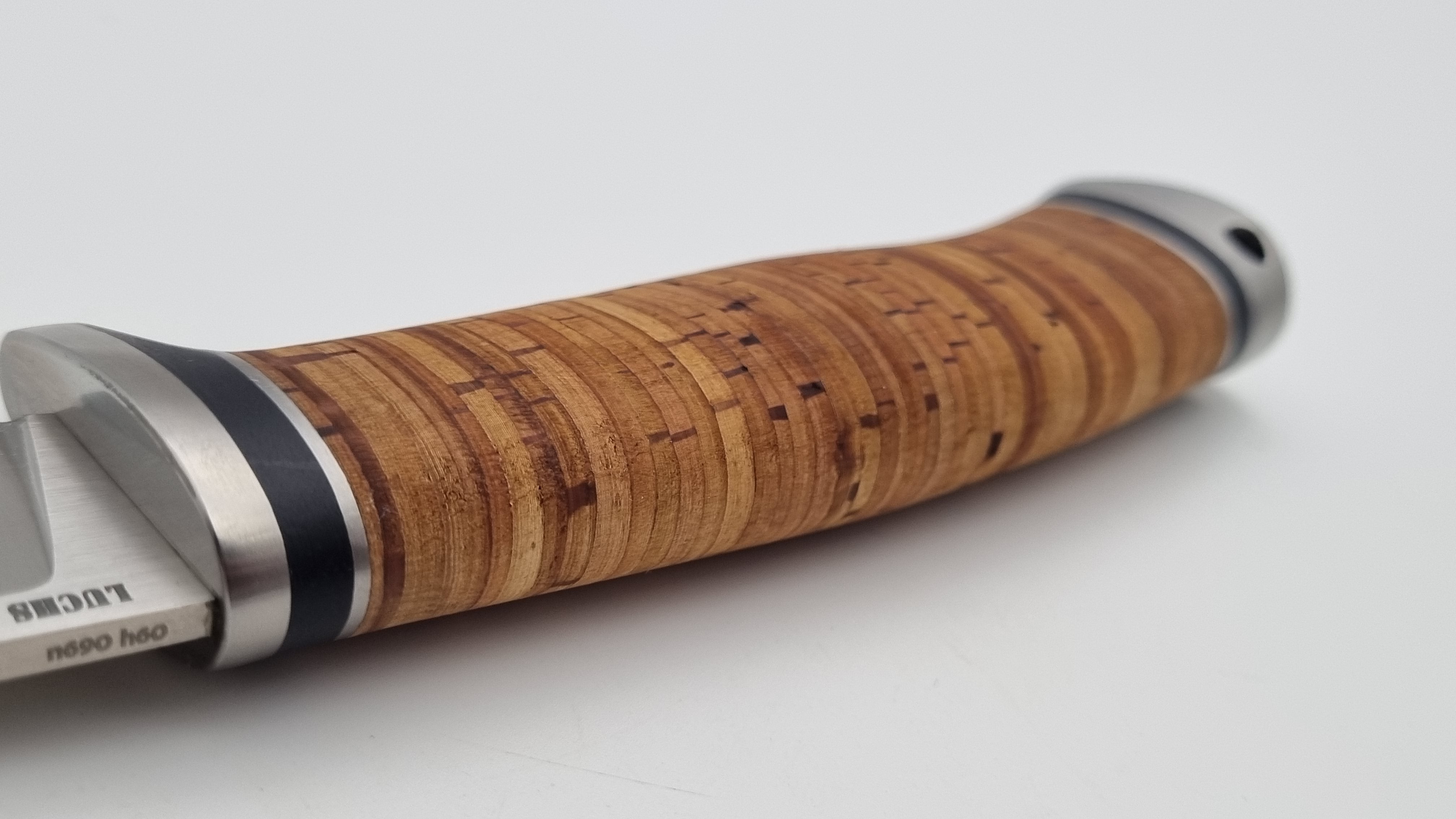 Luchs JARS Messer Birkenrinde / Titan Griff Jagd Outdoor Messer    "Black"