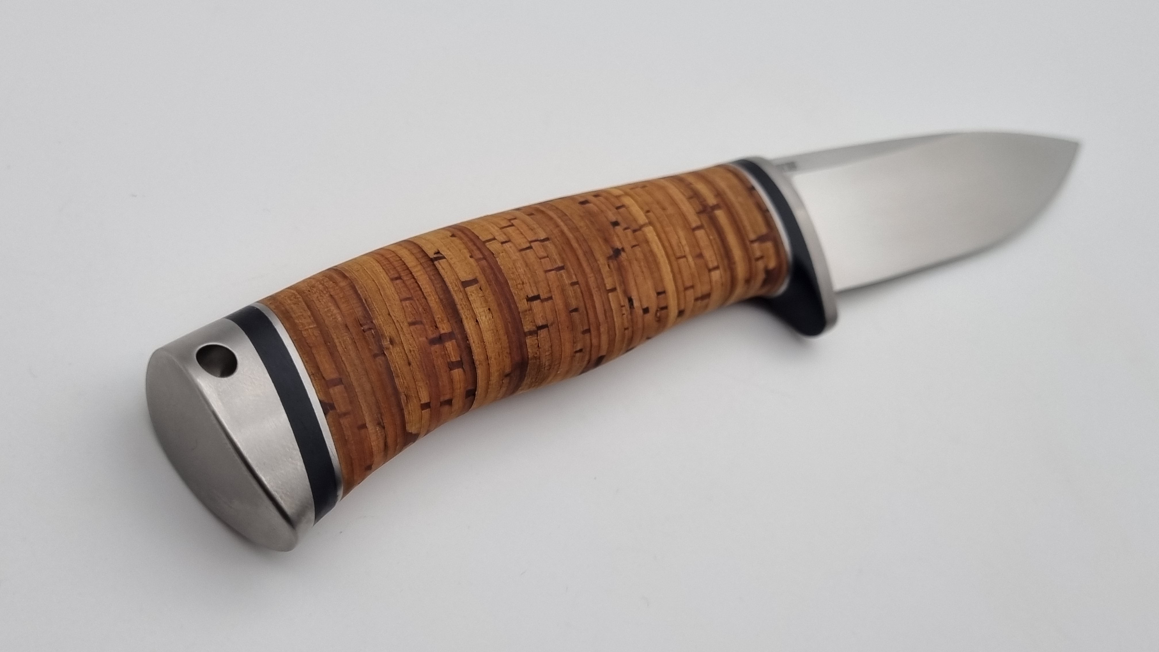 Luchs JARS Messer Birkenrinde / Titan Griff Jagd Outdoor Messer    "Black"