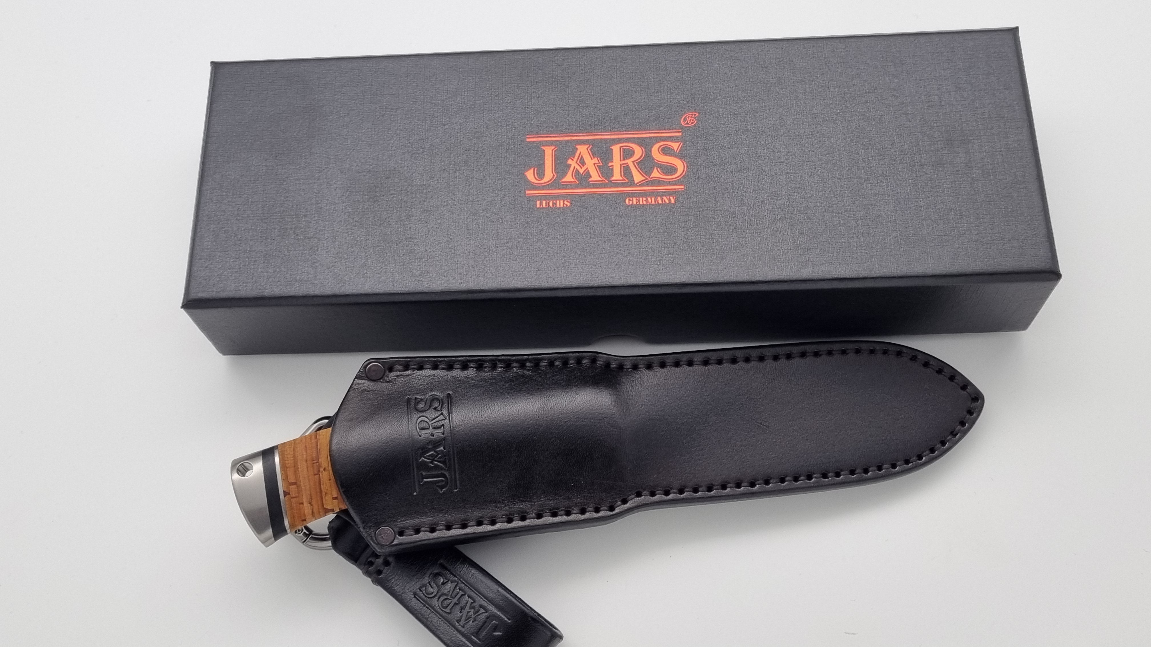 Luchs JARS Messer Birkenrinde / Titan Griff Jagd Outdoor Messer    "Black"