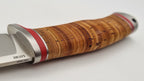 Luchs JARS Messer Birkenrinde / Titan Griff Jagd Outdoor Messer    "Red"