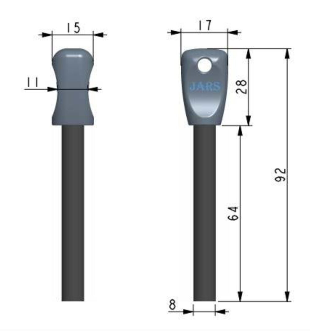 JARS Feuerstahl mit universal Kydex-Halterung Holster